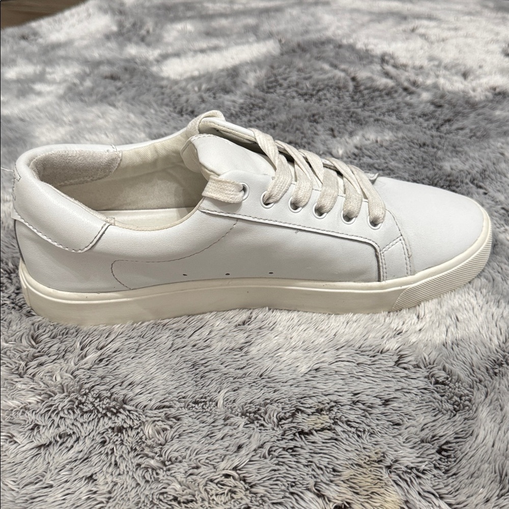 Sam Edelman Eyhyl Lace‎ Up Low Top White Leather Sneakers Women's 9.5 Timeless - Picture 5 of 8